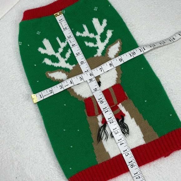 Reindeer Holiday Dog Christmas Sweater - Picture 5 of 7